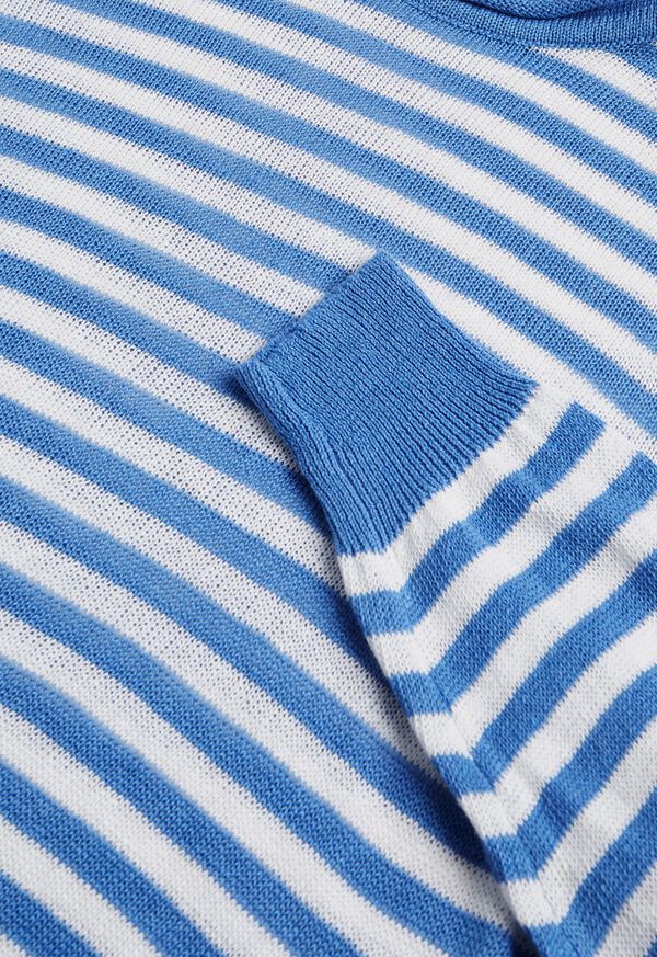 Paul Stuart Linen & Cotton Rollneck Stripe Sweater, image 4