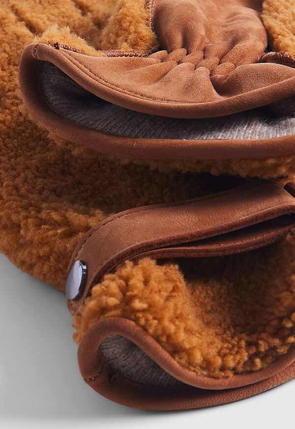 Paul Stuart Shearling and Leather Gloves, image 2