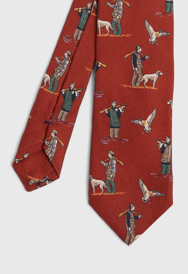 Paul Stuart Hunting Scene Silk Tie, image 1