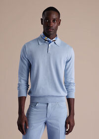Paul Stuart Egyptian Cotton Long Sleeve Polo, thumbnail 2