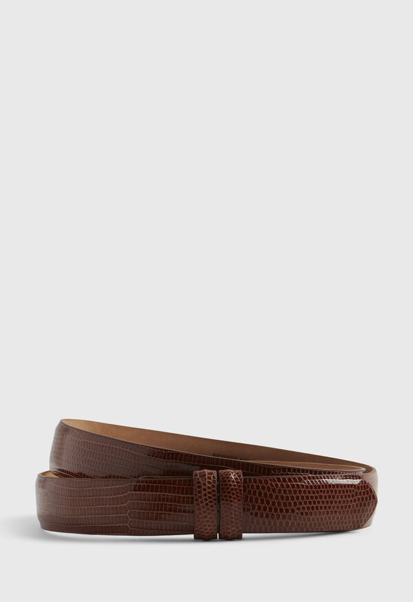Paul Stuart Lizard Slide Strap Belt, image 3
