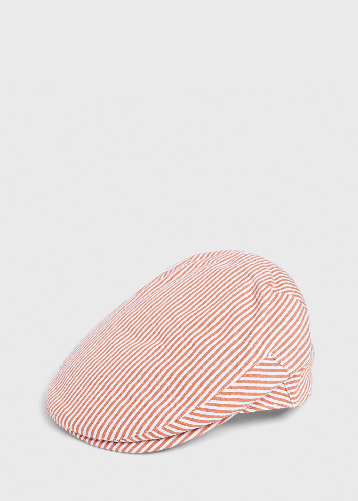 Seersucker flat cap outlet