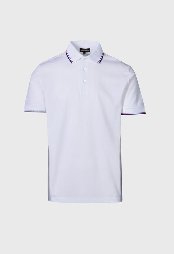 Paul Stuart Performance Polo with Contrast Tipping, image 1
