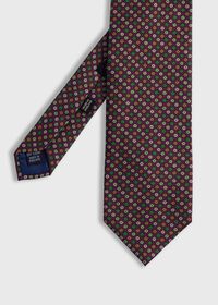 Paul Stuart Printed Silk Micro Medallion Tie, thumbnail 1