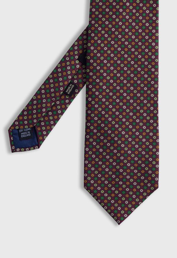 Paul Stuart Printed Silk Micro Medallion Tie, image 1