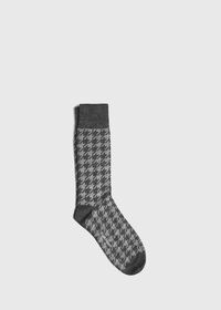 Paul Stuart Lightweight Wool Blend Houndstooth Socks, thumbnail 1