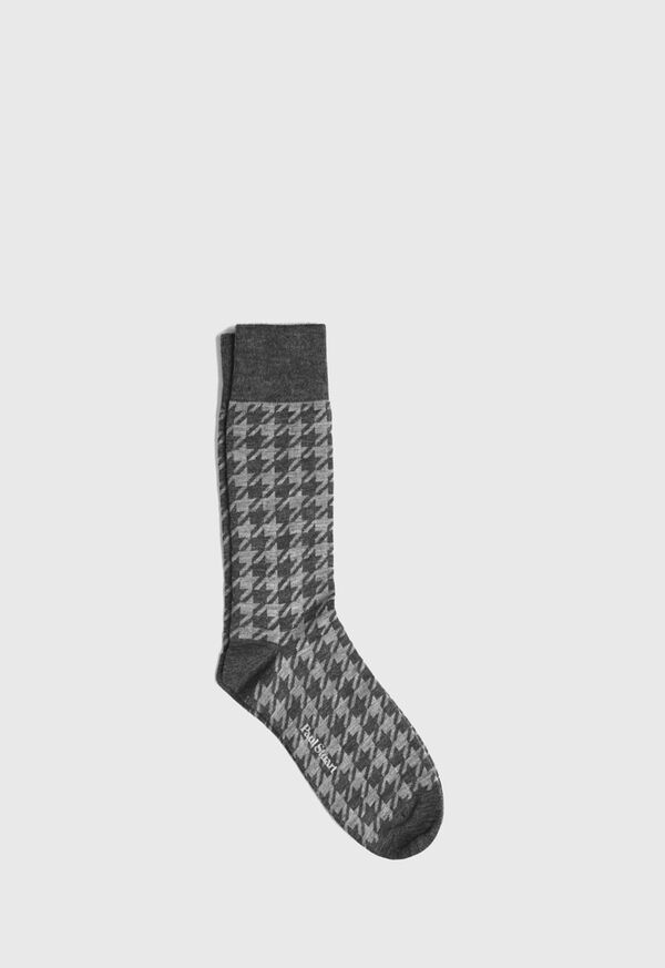 Paul Stuart Lightweight Wool Blend Houndstooth Socks, image 1