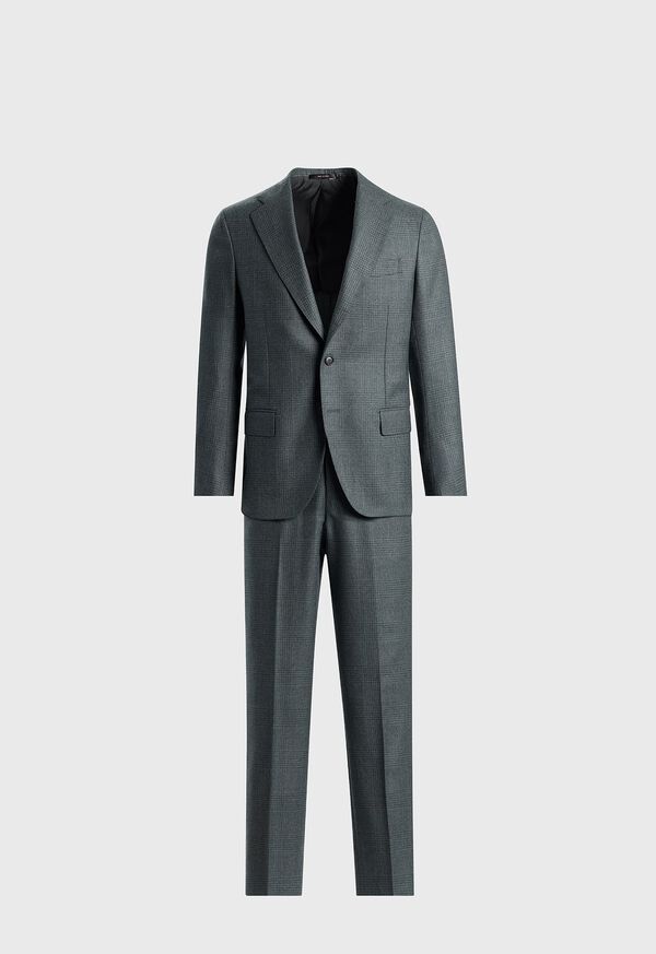 Paul Stuart Sage Tonal Plaid Flannel Suit, image 1