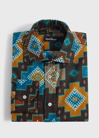 Paul Stuart Cotton Ethnic Print Sport Shirt, thumbnail 1