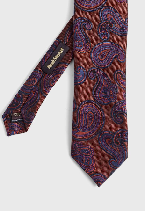Paul Stuart Woven Silk Tossed Pine Tie, image 1