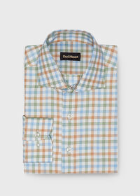 Paul Stuart Cotton and Cashmere Flannel Check Sport Shirt, thumbnail 1