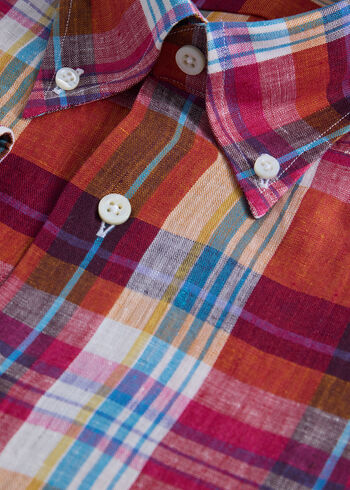 Paul Stuart Linen Madras Shirt