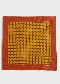 Paul Stuart Printed Silk Medallion Pocket Square, thumbnail 2