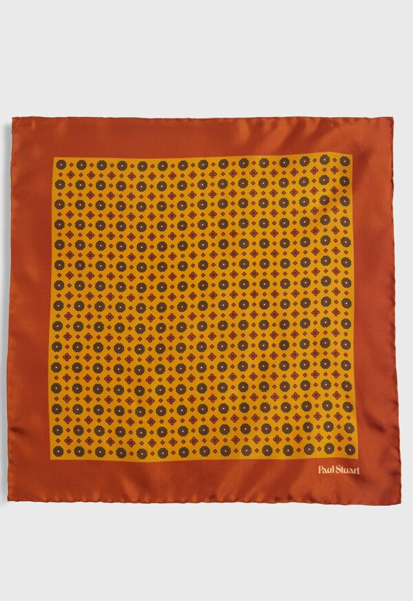 Paul Stuart Printed Silk Medallion Pocket Square, image 2