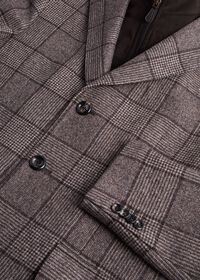 Paul Stuart Brown Plaid Hybrid Coat with Gilet, thumbnail 2