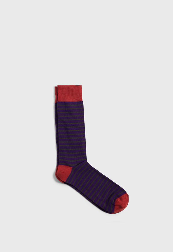 Paul Stuart Cotton Stiped Sock, image 1