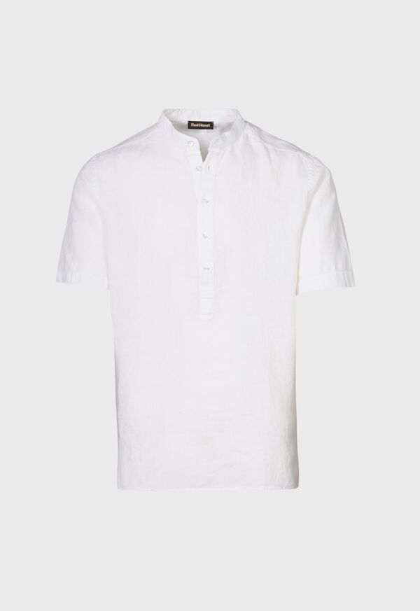 Paul Stuart Linen Short Sleeve Popover