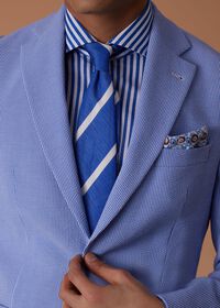 Paul Stuart Printed Silk & Linen Stripe Tie, thumbnail 2
