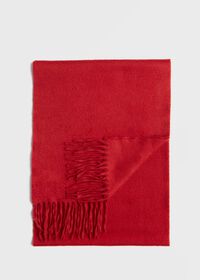 Paul Stuart Cashmere Solid Color Scarf with Embroidered Logo, thumbnail 9