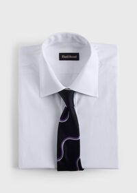 Paul Stuart Woven Silk Deco Wave Tie, thumbnail 2