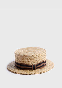 Paul Stuart Herringbone Boater Hat, thumbnail 1