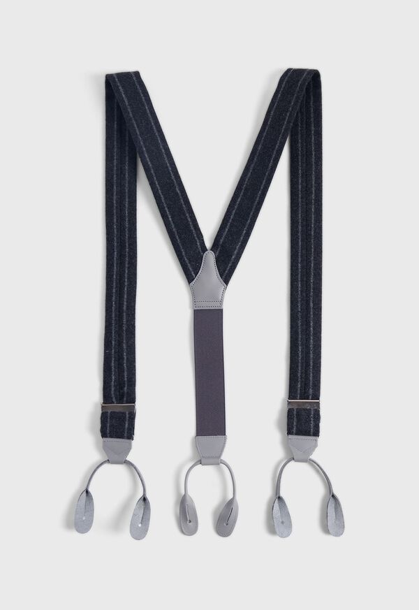 Paul Stuart English Flannel Chalk Stripe Suspenders, image 1