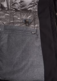Paul Stuart Black Hooded Down Filled Tech Jacket, thumbnail 5