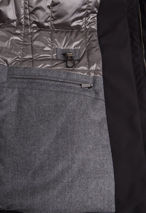 Paul Stuart Black Hooded Down Filled Tech Jacket, image 5