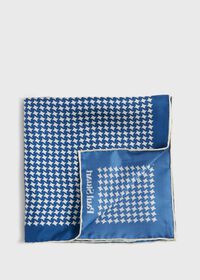 Paul Stuart Printed Silk Houndstooth Pocket square, thumbnail 1