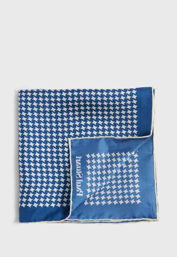 Paul Stuart Printed Silk Houndstooth Pocket square, image 1