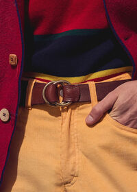 Paul Stuart O-Ring Leather Belt, thumbnail 2