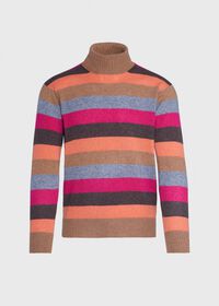 Paul Stuart Cashmere Multi-Stripe Turtleneck Sweater, thumbnail 2