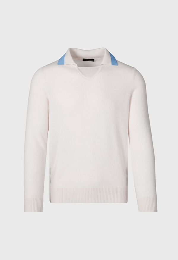 Paul Stuart Open Collar Cashmere Sweater