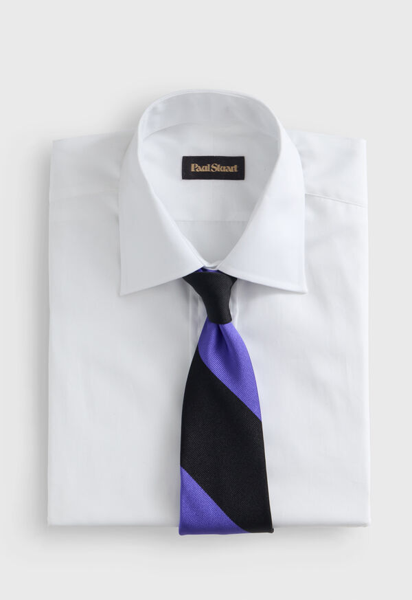 Paul Stuart Woven Silk Block Stripe Tie, image 2