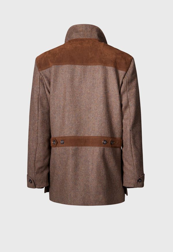 Paul Stuart Tweed Hunting Jacket with Suede Trim, image 6