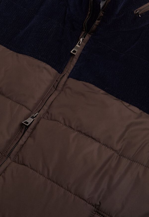 Paul Stuart Nylon Vest with Corduroy Contrast, image 2