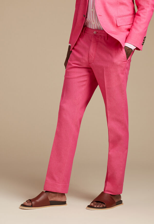Paul Stuart Cotton Denim Plain Front Pant, image 2