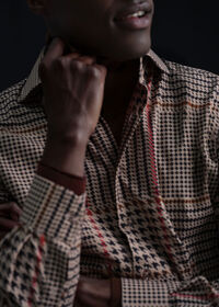 Paul Stuart Houndstooth Printed Sport Shirt, thumbnail 5
