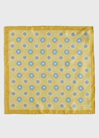 Paul Stuart Printed Silk Medallion Pocket Square, thumbnail 2