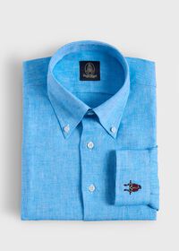 Paul Stuart Linen Logo Sport Shirt, thumbnail 1