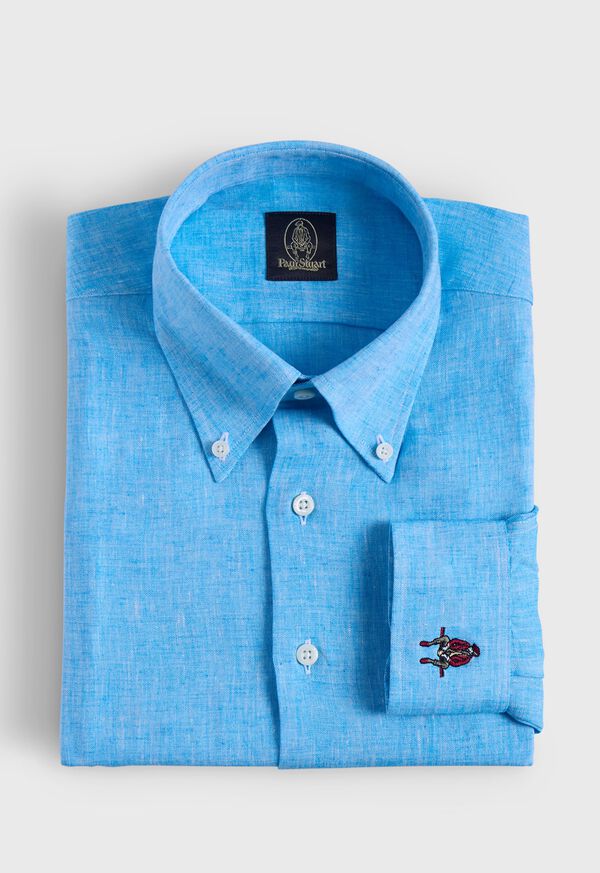 Paul Stuart Linen Logo Sport Shirt, image 1