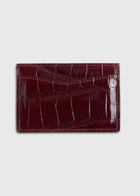 Paul Stuart Glazed Alligator Flat Card Case, thumbnail 2