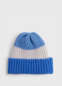 Paul Stuart Cashmere Tricolor Rib Beanie, thumbnail 1