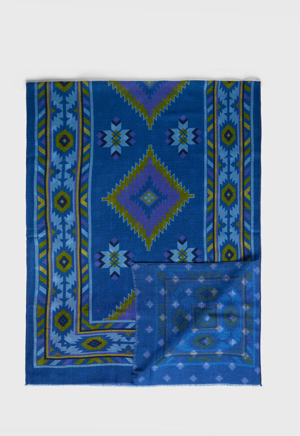 Paul Stuart Lambswool Print Scarf, image 1
