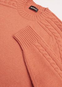 Paul Stuart Cashmere Cable Knit Sleeve Crewneck Sweater, thumbnail 2