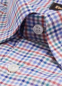 Paul Stuart Cotton Multi Color Check Sport Shirt, thumbnail 2