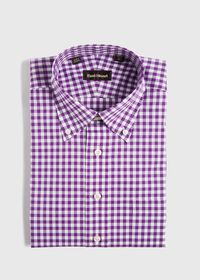 Paul Stuart Gingham Cotton Dress Shirt, thumbnail 1