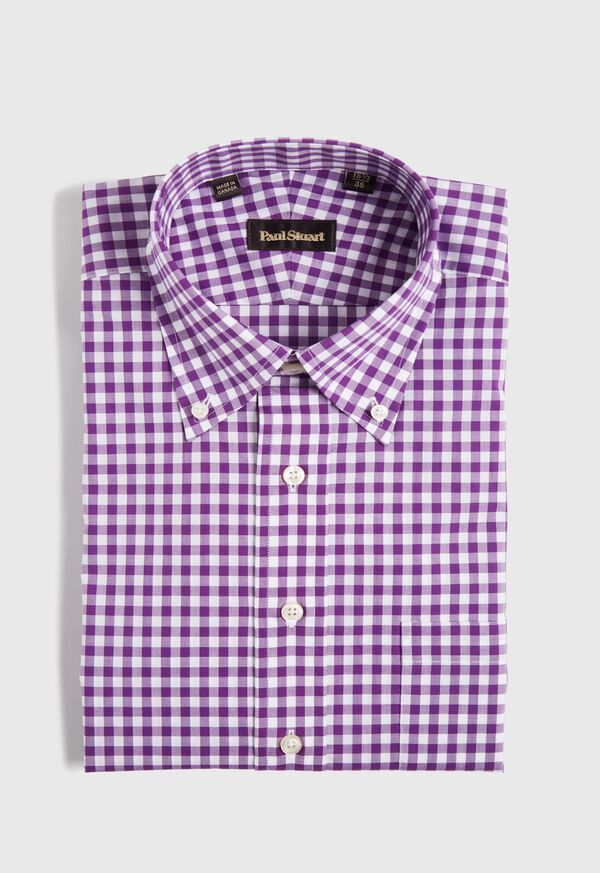 Paul Stuart Gingham Cotton Dress Shirt, image 1