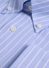 Paul Stuart Wide Striped Oxford Logo Sport Shirt, thumbnail 2