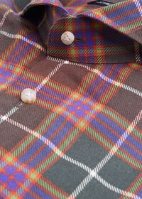 Paul Stuart Cotton Printed Plaid Sport Shirt, thumbnail 2
